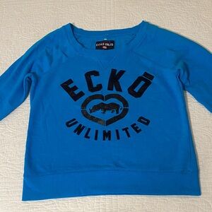 Ecko Unlimited Blue Logo Crewneck Sweatshirt | Size L